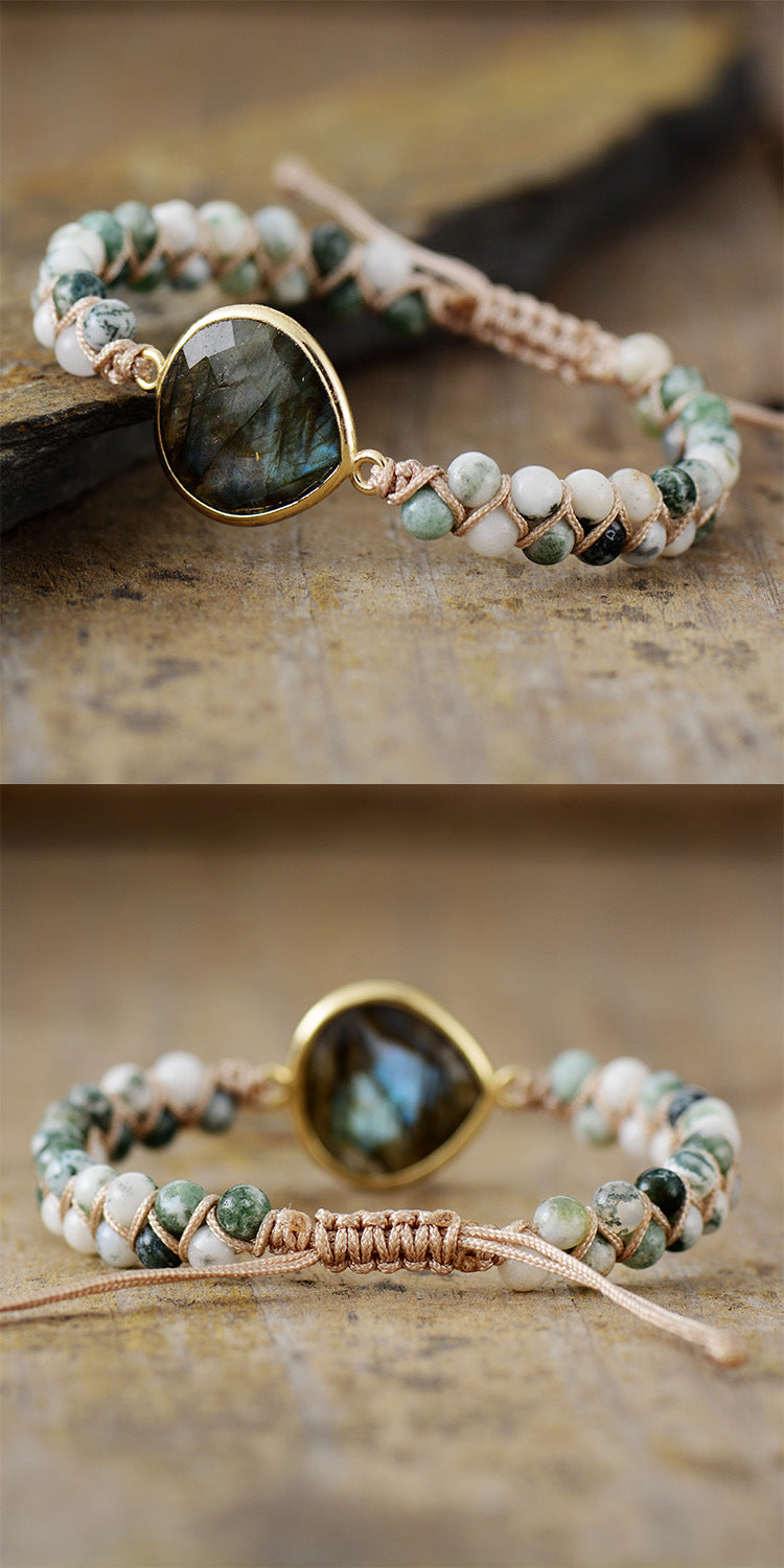 Labradorite Double-layer Woven Beaded Bracelets!!