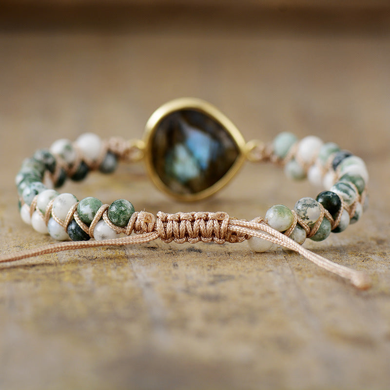 Labradorite Double-layer Woven Beaded Bracelets!!