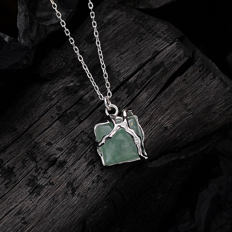 Square Green Aventurine Pendant