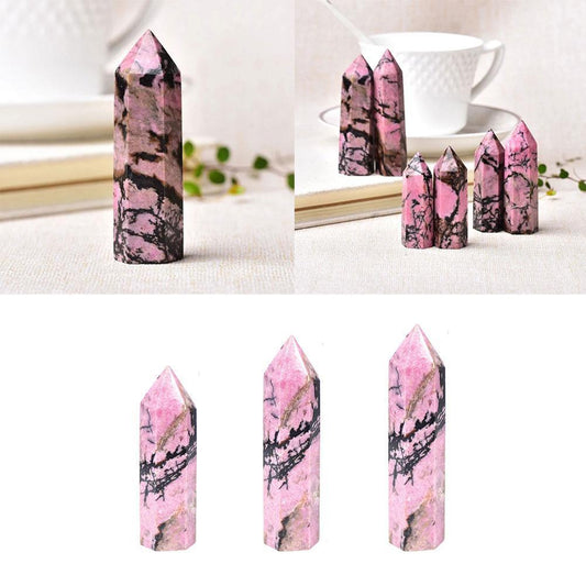 Natural Crystal Rose Rhodolite Obelisk's