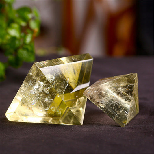 Natural Citrine Pyramid Ornament