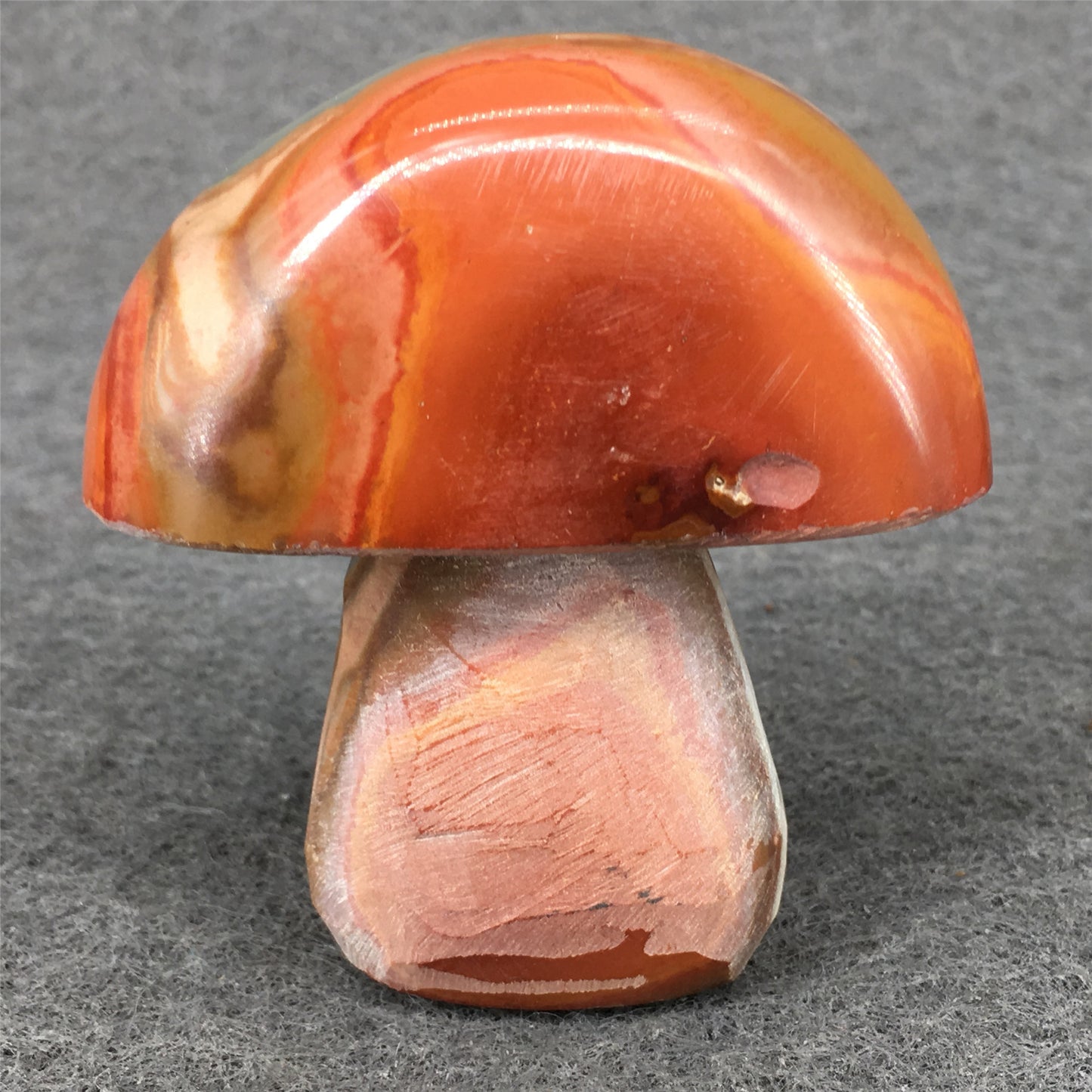 Natural Crystal Carved Ocean Stone Mushroom Statue!