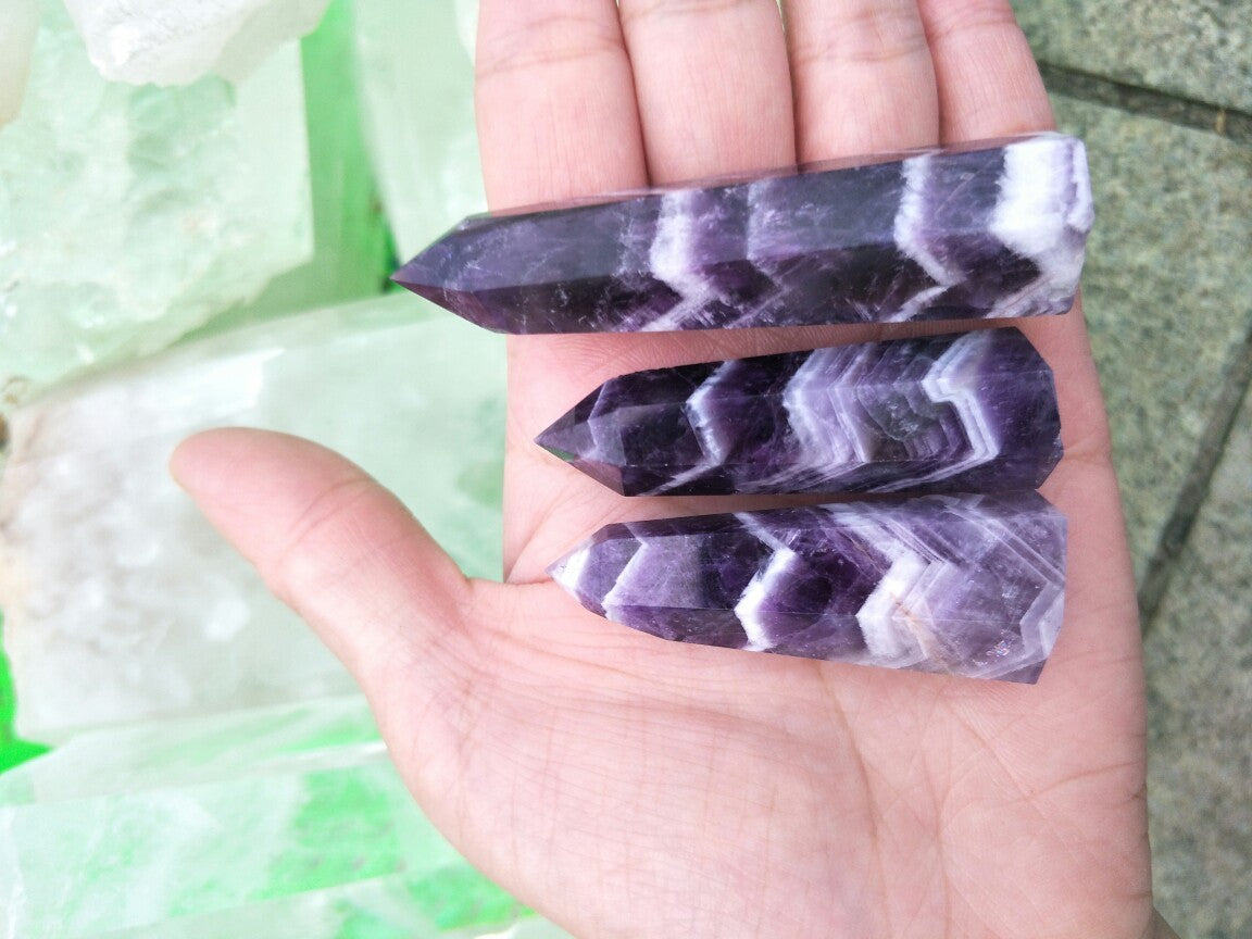 Dream Amethyst Hexagonal Crystal Pillar Decoration Gift Ornaments