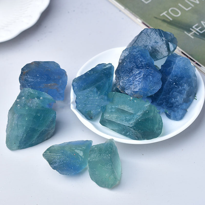 Natural Blue Fluorite Raw Stone