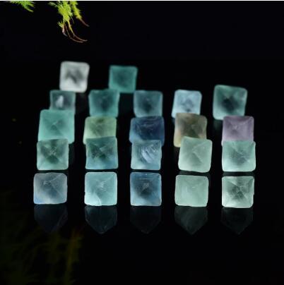 Rough Double-pointed Octahedral Green Fluorite