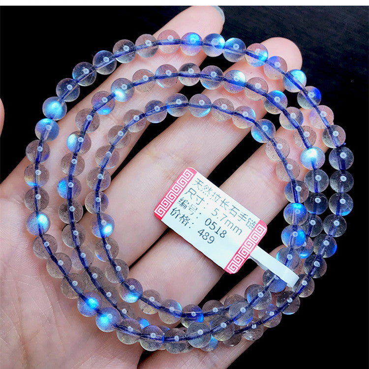 Luxury great quality Moonstone Strong Royal Blue Color Crystal Bracelet