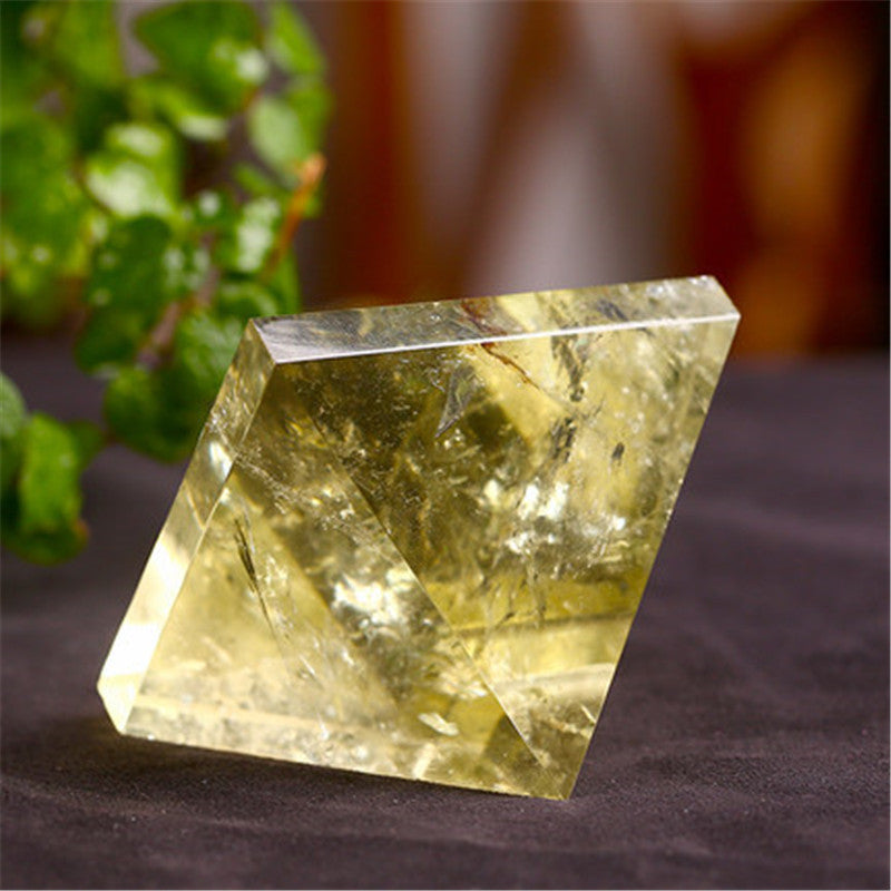 Natural Citrine Pyramid Ornament