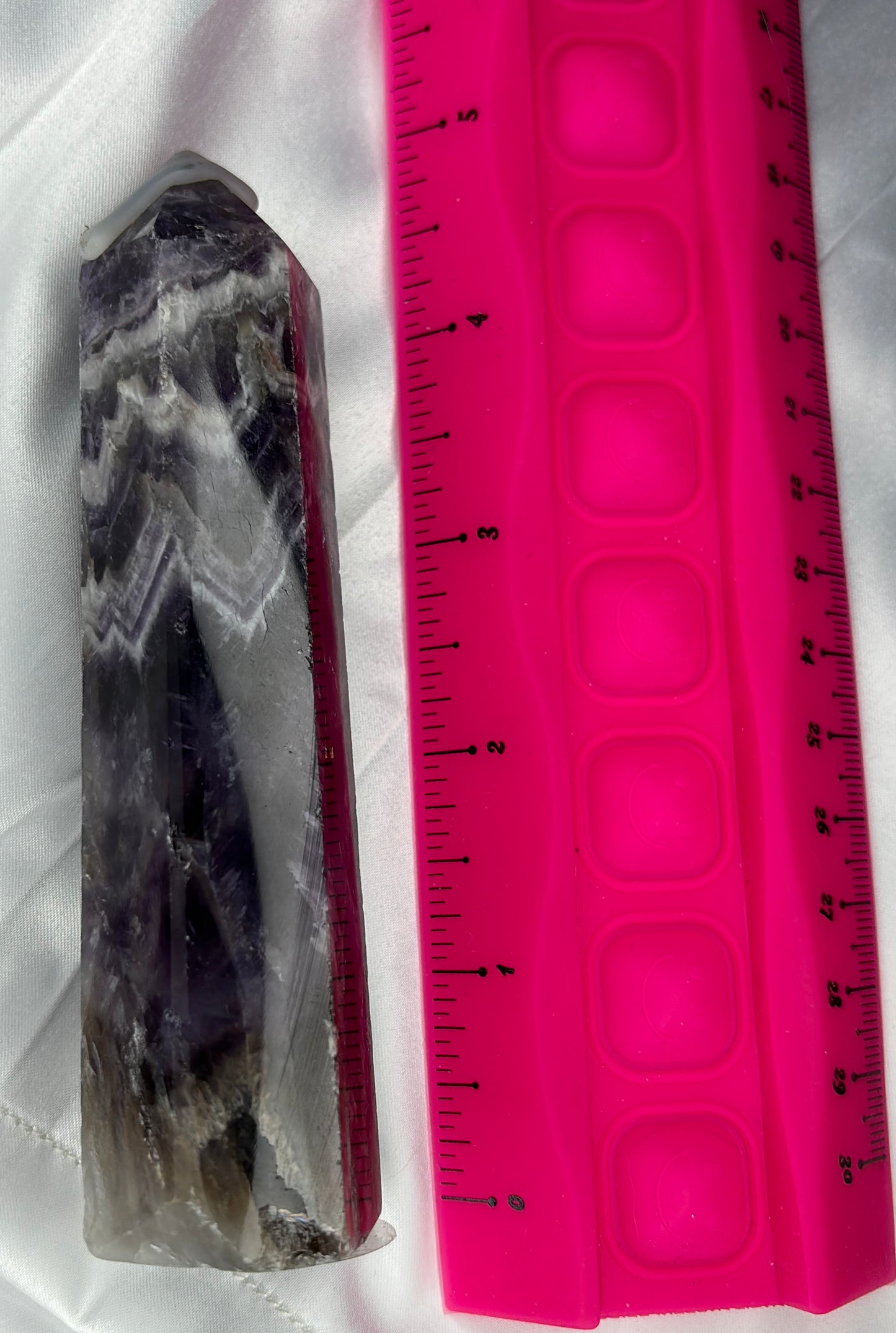 ⭐️🔮BEAUTIFUL CHEVRON LACE AMETHYST OBELISK!!🔮⭐️