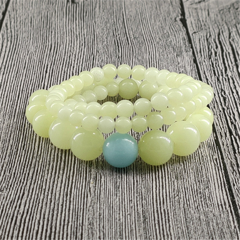 Natural Luminous Fluorite Beaded Necklace