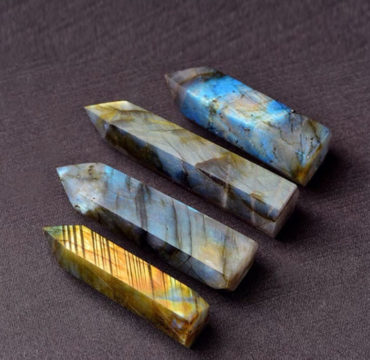 Natural Labradorite Hexagonal Crystal Column's, Absolutely Mesmerizing!!