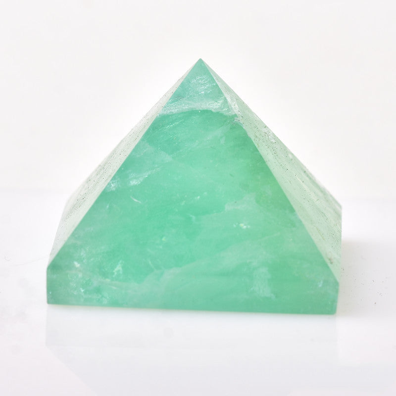 Natural fluorite crystal pyramid