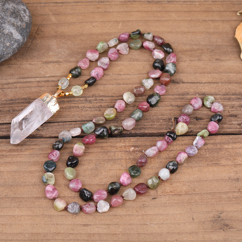 Natural Rainbow Fluorite Mara Necklace Beads