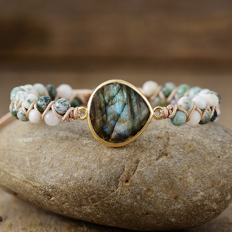 Labradorite Double-layer Woven Beaded Bracelets!!