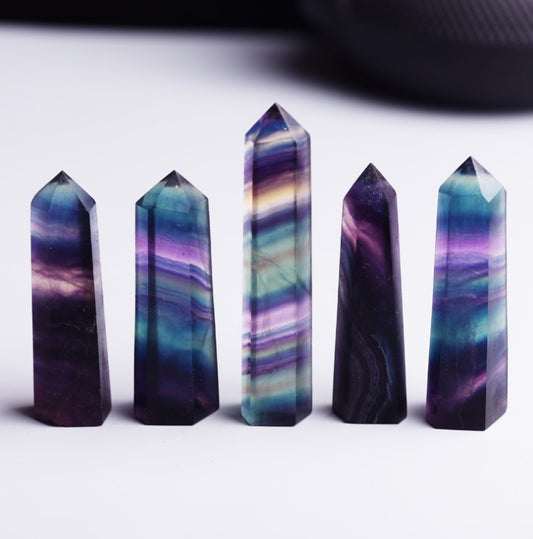 Rainbow fluorite decoration