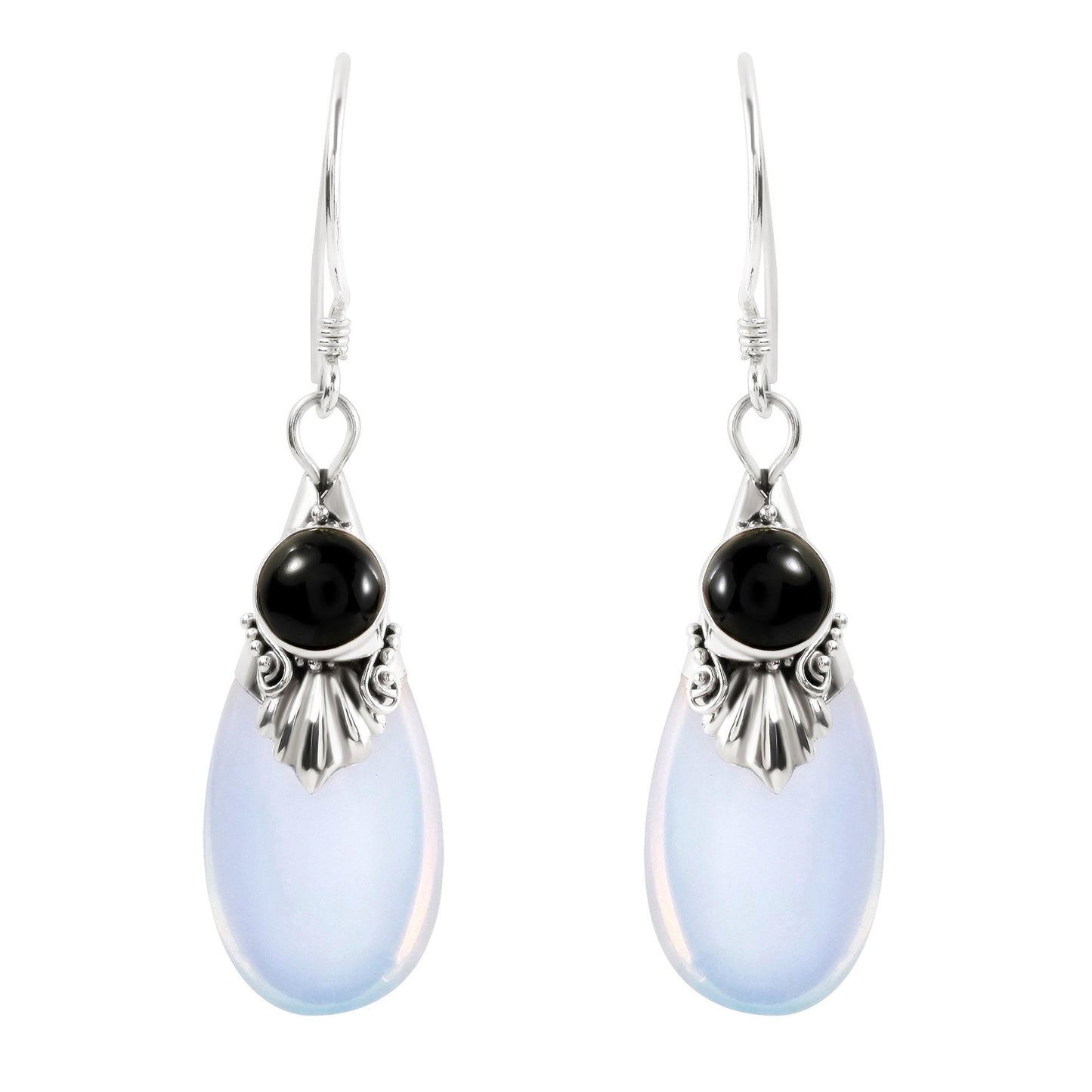 White Moonstone Earrings