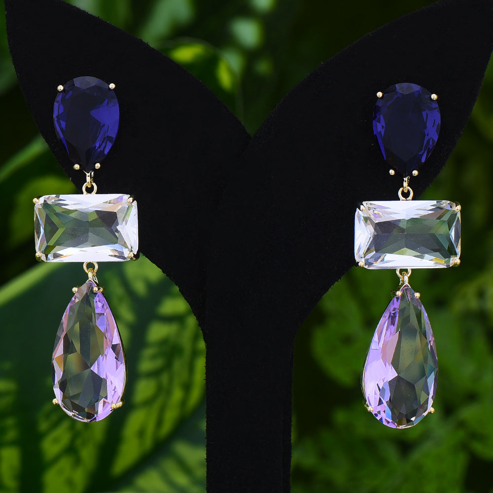 Water drop tourmaline earrings