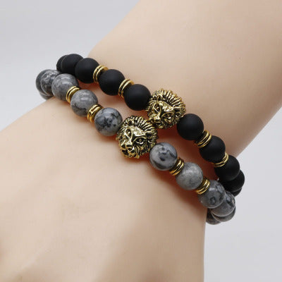 Natural stone fire stone Hand Beaded Bracelets