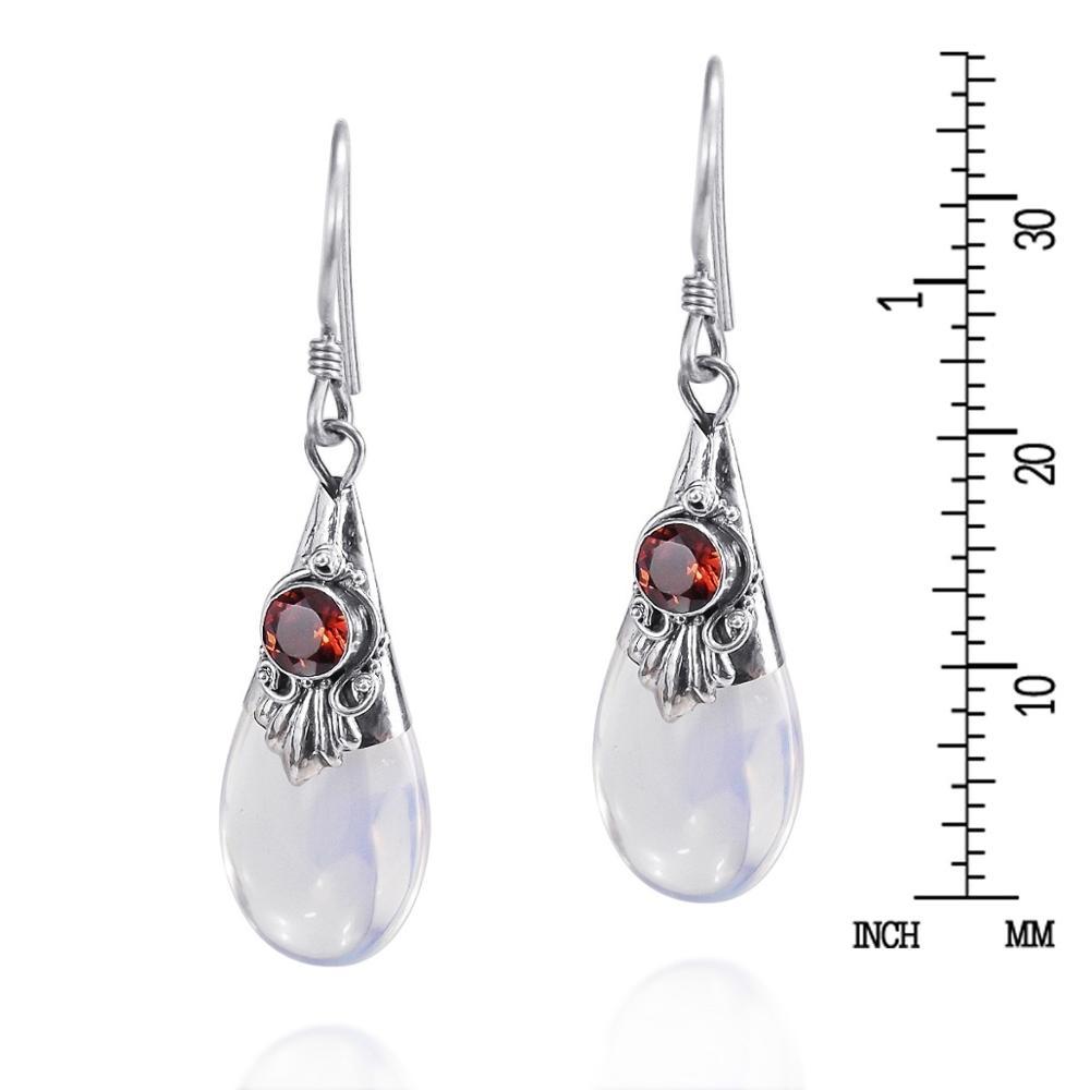 White Moonstone Earrings