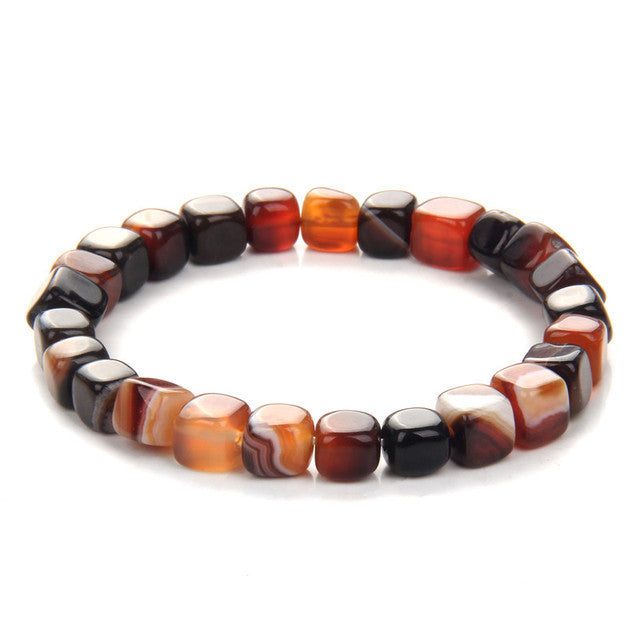 Tourmaline Agates Bracelet Square Stone