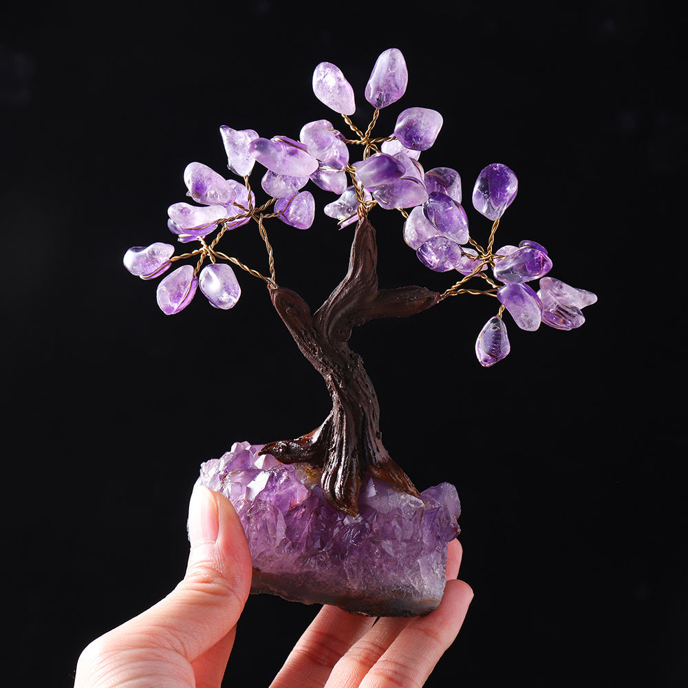 Natural Amethyst Fortune Tree Desktop Decoration