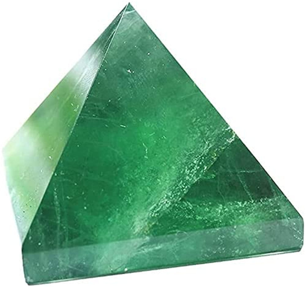 Natural Green Fluorite Pyramid Energy Ornaments