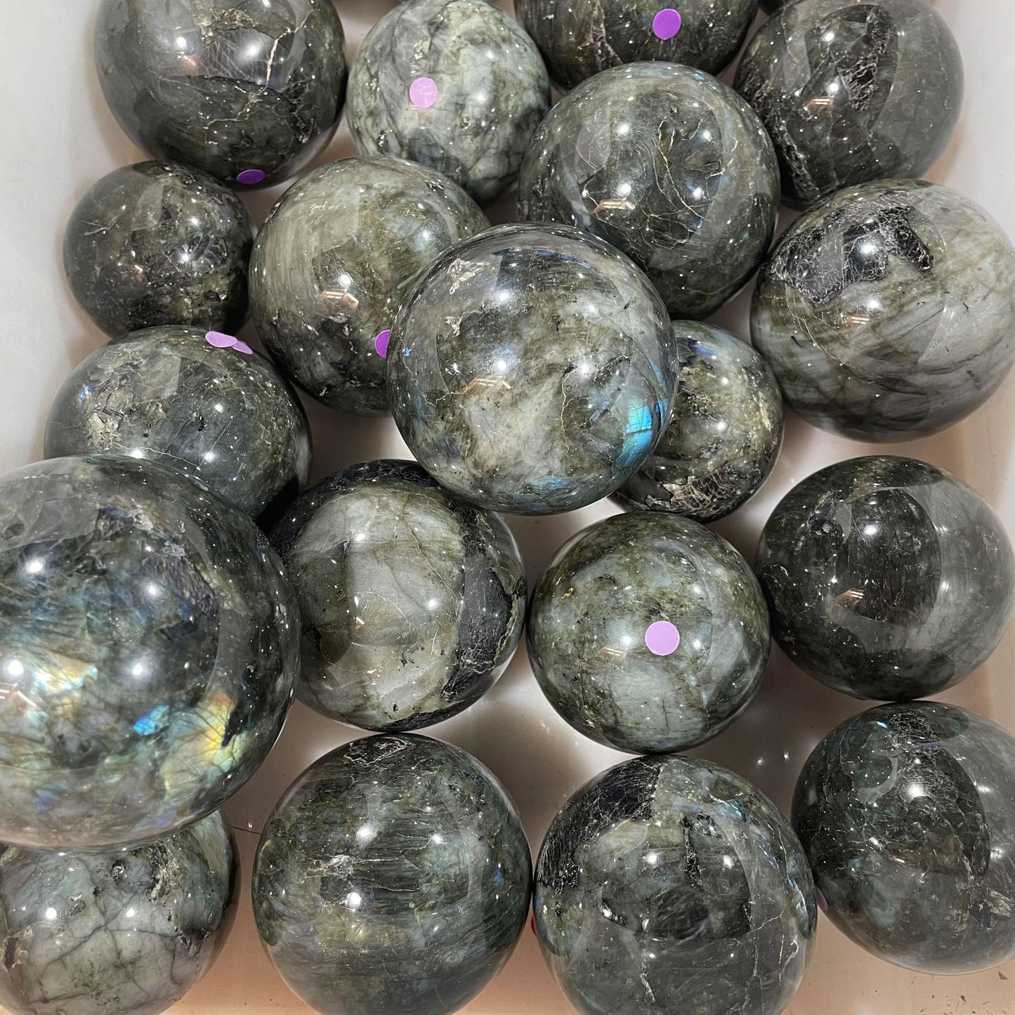 Natural Crystal Ball Natural Labradorite Sphere Ornament.STUNNING!!!