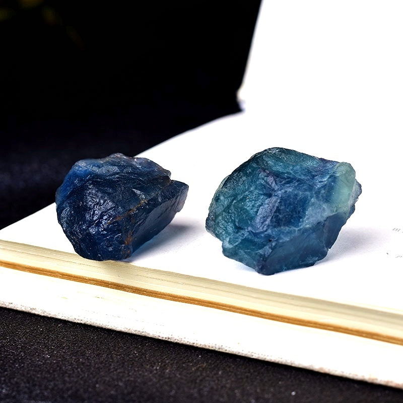 Natural Blue Fluorite Crystal Ornaments