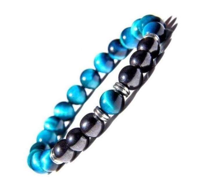 Sapphire Tiger Eye Bracelet