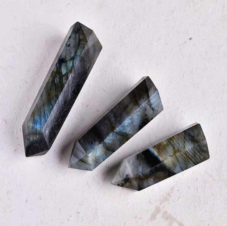 Natural Labradorite Hexagonal Crystal Column's, Absolutely Mesmerizing!!