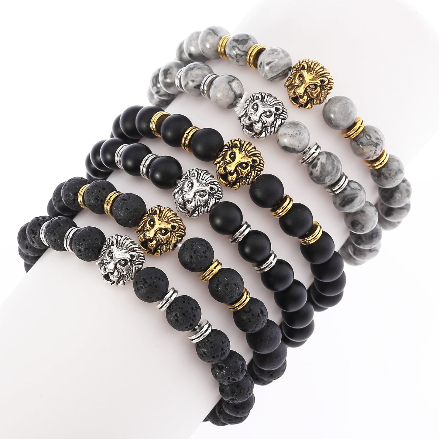 Natural stone fire stone Hand Beaded Bracelets