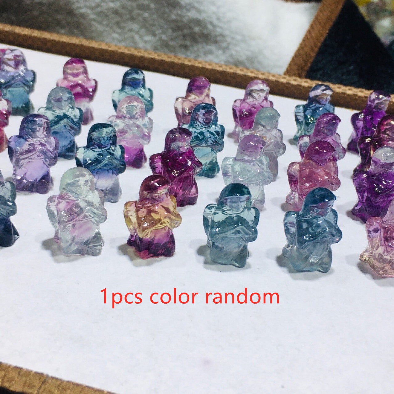 Colorful Fluorite Animal Carvings