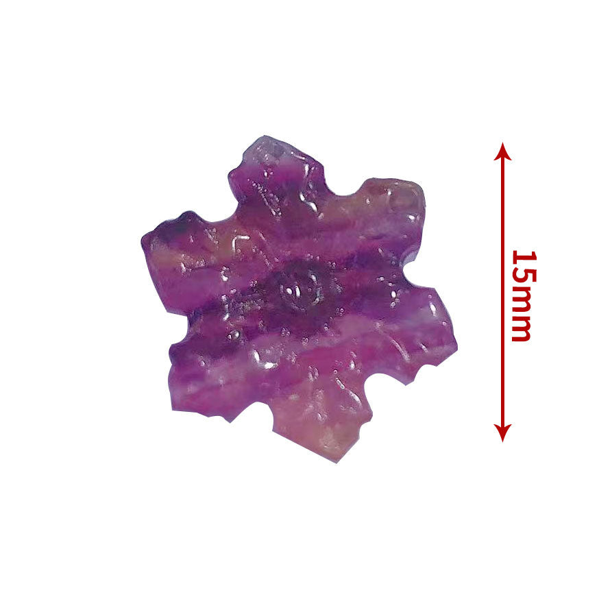 Crystal Natural Fluorite Snowflake Ornaments