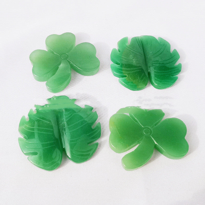 Natural Green Aventurine Jade Ornament Carving Piece