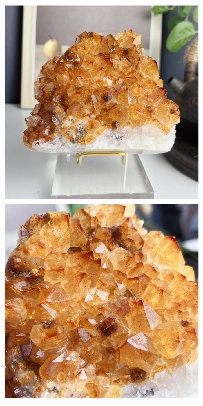 Brazilian Citrine Cluster With Delicate Pedestal