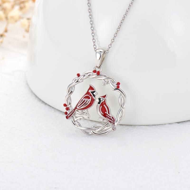 Sterling Silver Cardinal "Tree Of Life" Necklace!!