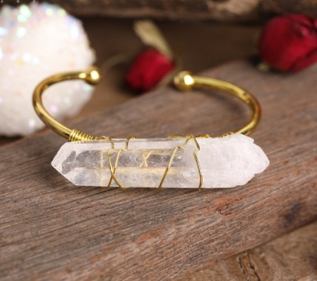 Natural White Quartz Bracelet