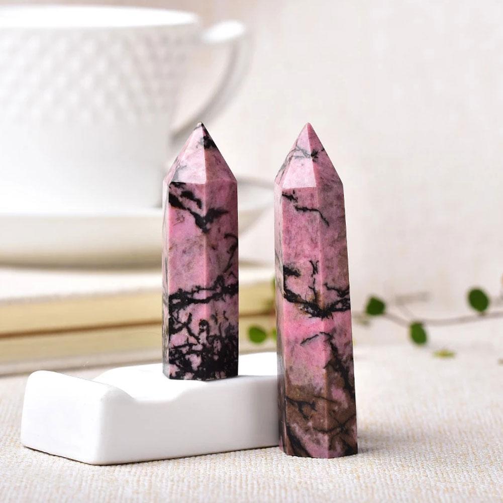 Natural Crystal Rose Rhodolite Obelisk's