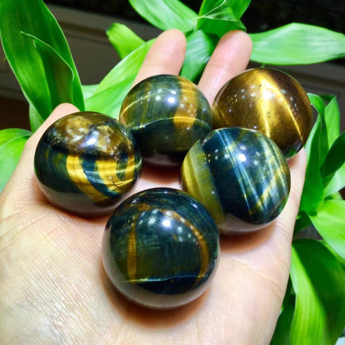 Tiger Eye-Yellow& Blue Crystal Ball Sphere