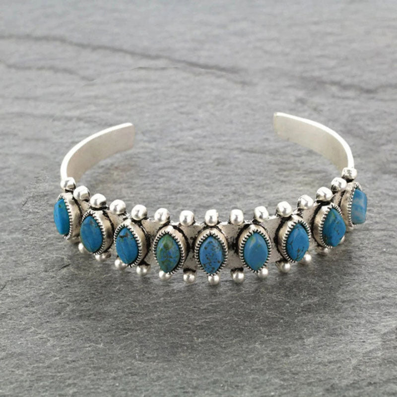 Bohemian Style Natural Turquoise Bracelet