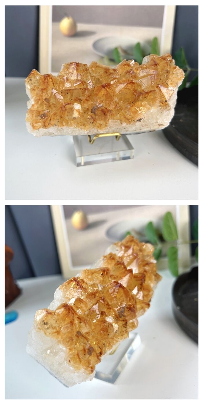 Brazilian Citrine Cluster With Delicate Pedestal