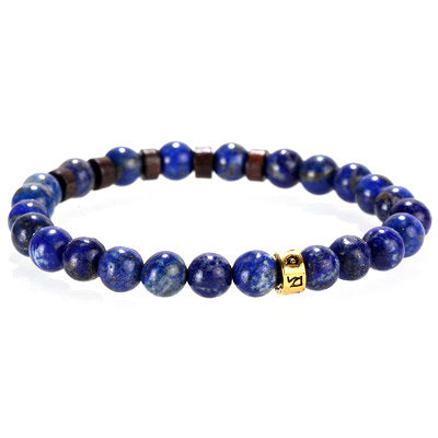 Blue Lapis Lazuli Lucky Beaded Bracelet Energy Stone