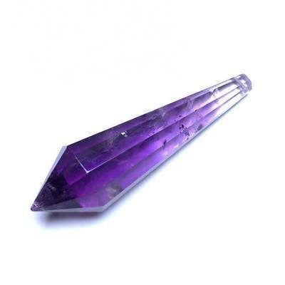 High-Grade Natural Purple Yellow Crystal Amethyst Single Tip Neckline Pendant