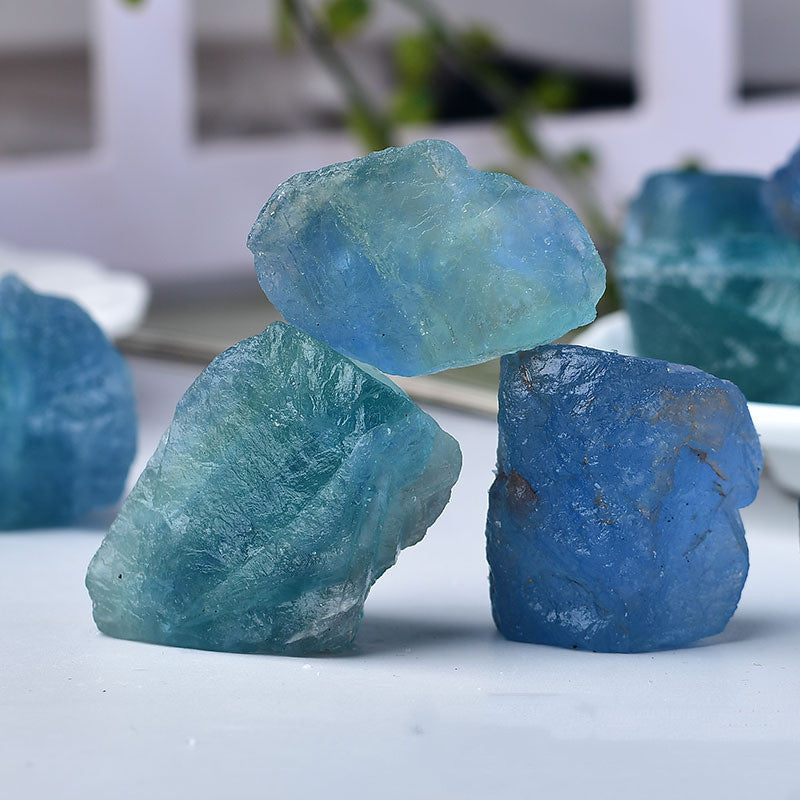 Natural Blue Fluorite Raw Stone