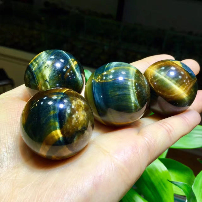 Tiger Eye-Yellow& Blue Crystal Ball Sphere