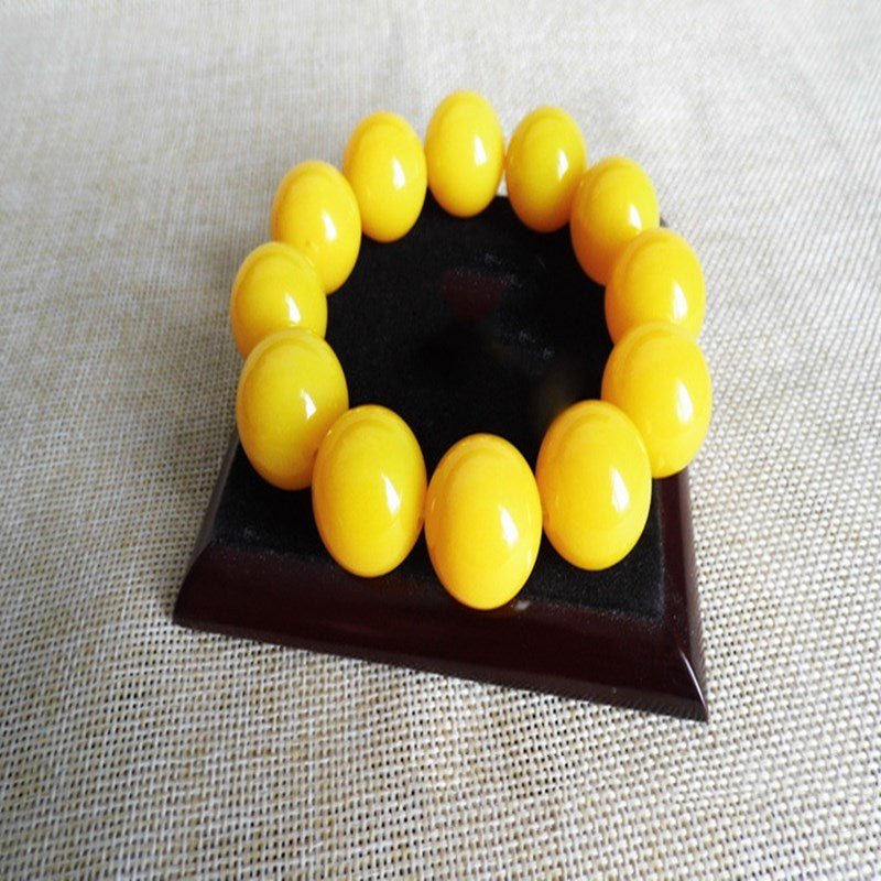 Yellow Retro Chalcedony Agate Bracelet!Very Stylish!!