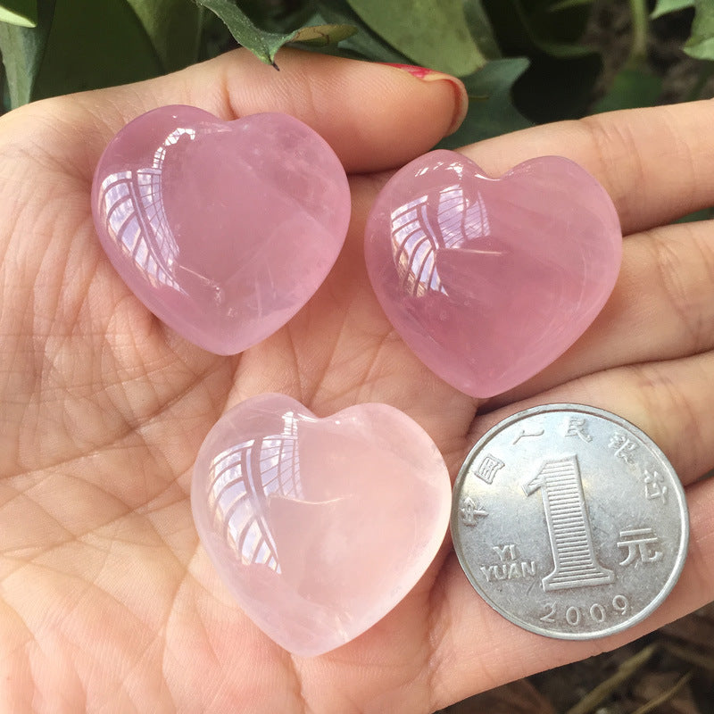 Heart-shaped pink crystals