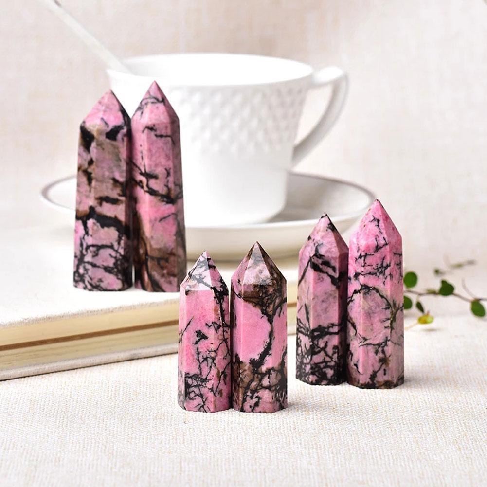 Natural Crystal Rose Rhodolite Obelisk's