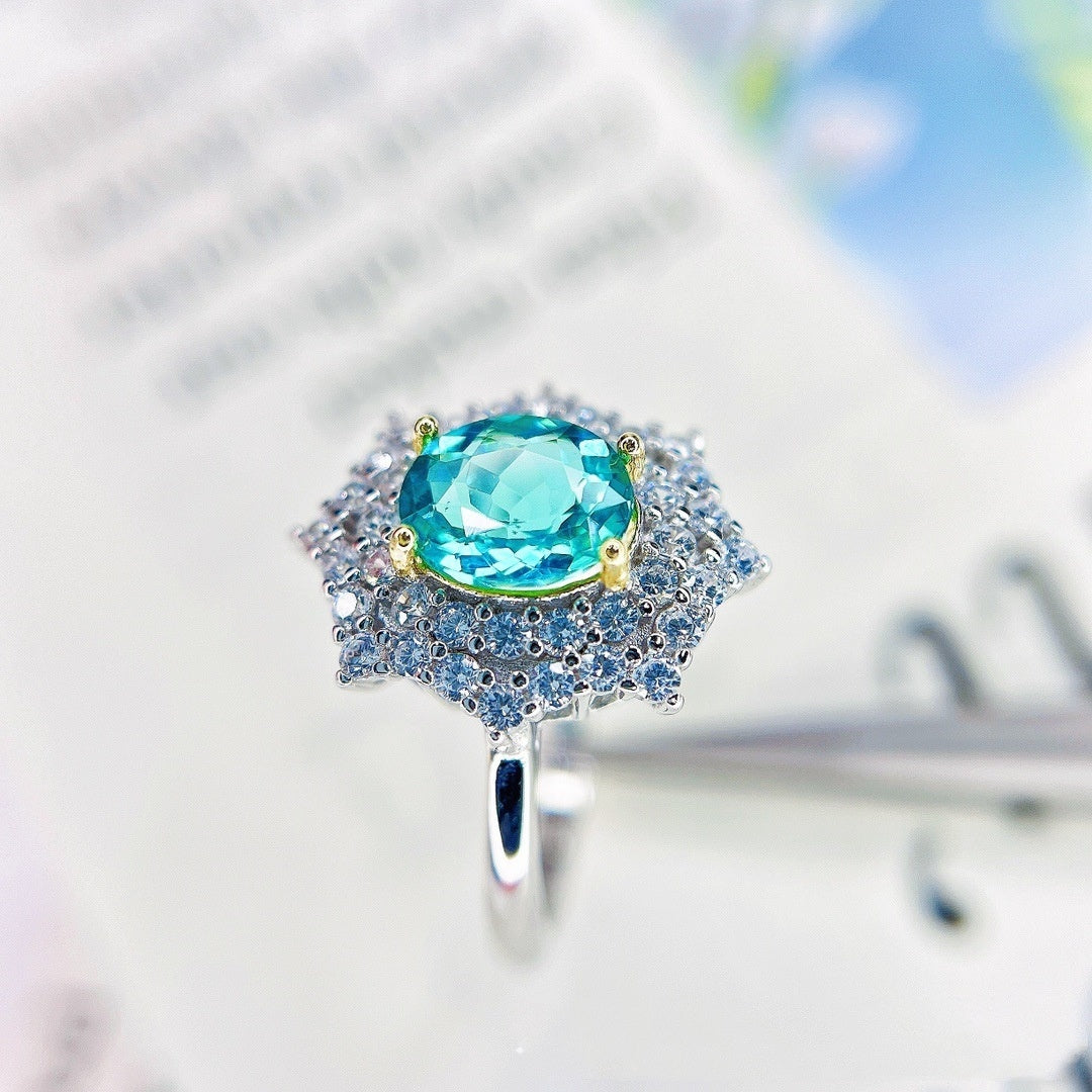 Natural Apatite Ring S925 Silver!Super Gorgeous!!Great Gift idea!!