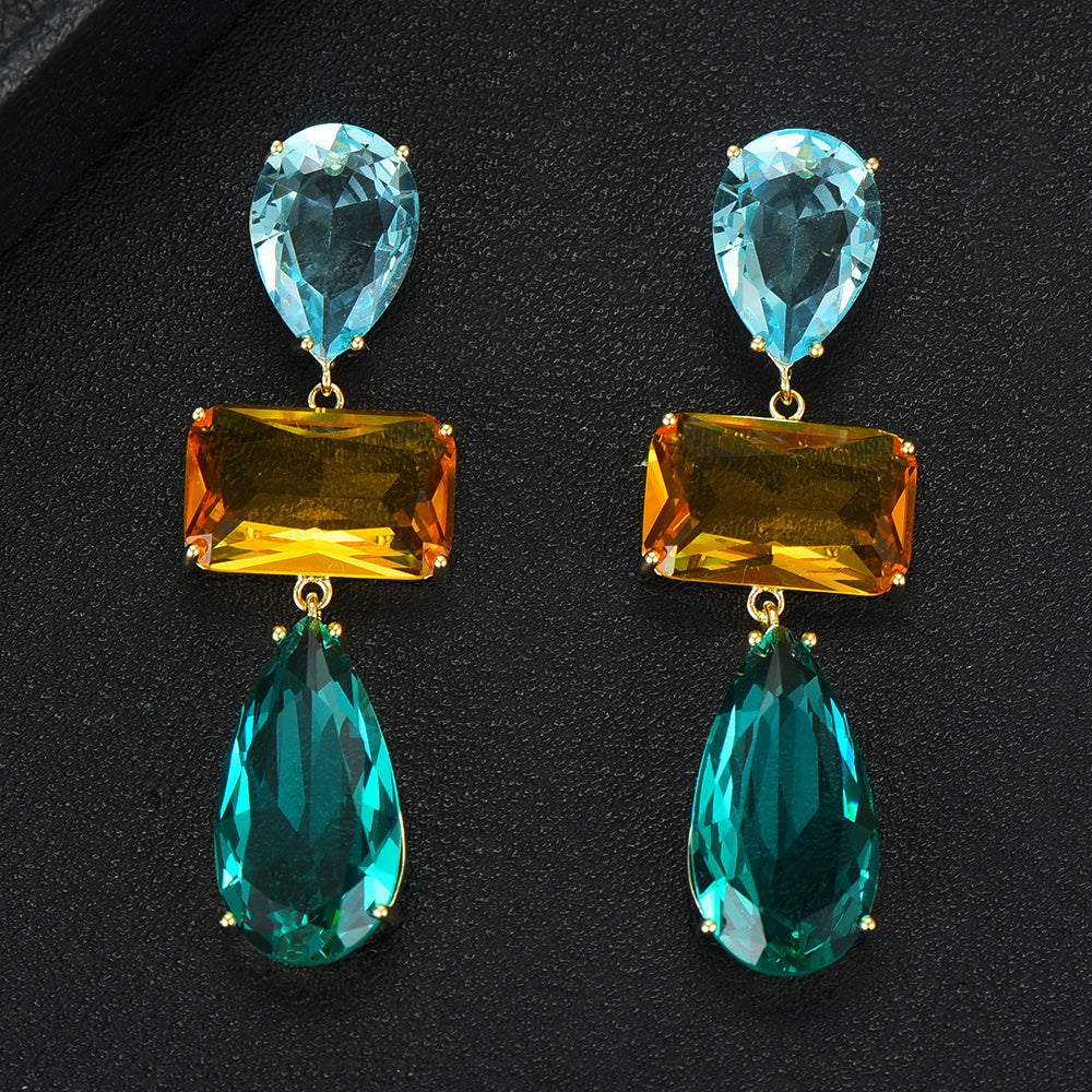 Water drop tourmaline earrings