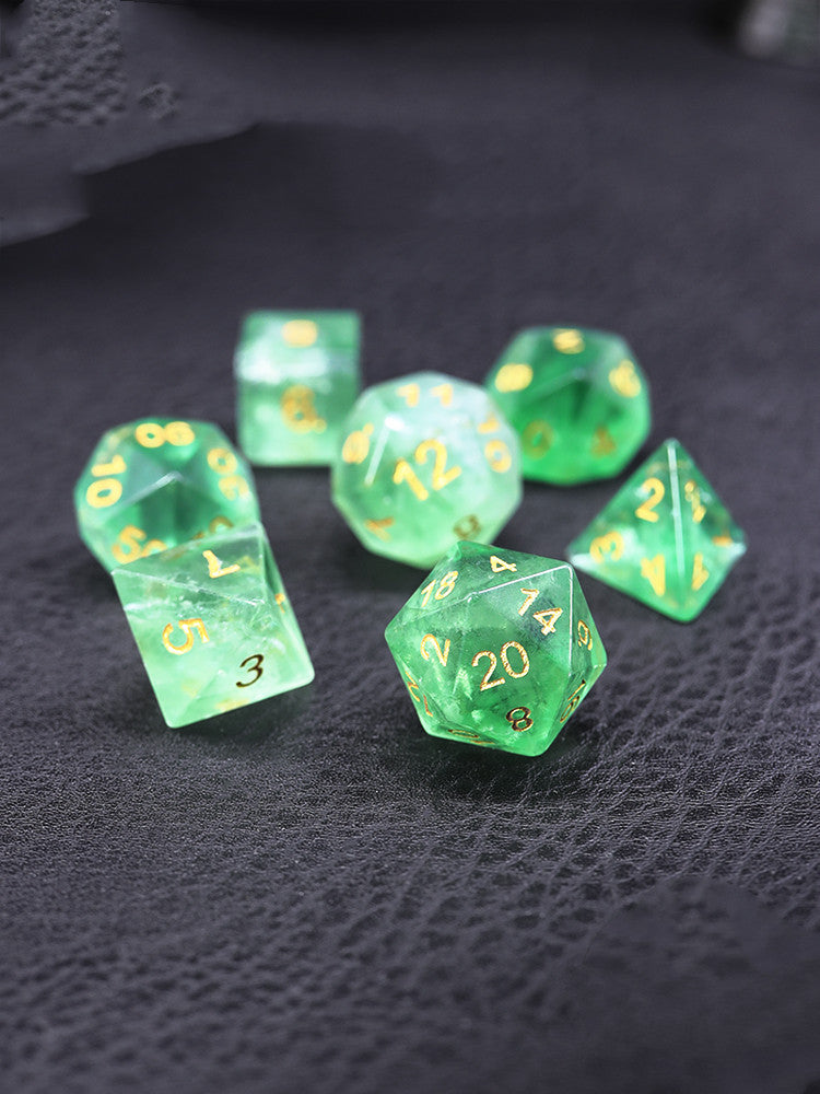 Home Fashion Natural Green Fluorite Dice